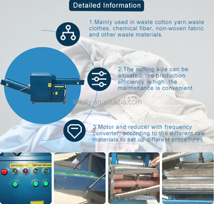 Tùy Chỉnh Thiết Kế Vải Vải Cotton Chất Thải Tái Chế Máy May Mặc Dệt Máy Cắt - Product Image 5
