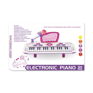 Órgano Electrónico de 37 Teclas, Micrófono de Concierto para Niños, Instrumentos Musicales, <span class=keywords><strong>Instrumento</strong></span> <span class=keywords><strong>Musical</strong></span> a Pilas, Piano Eléctrico de Juguete para Niñas - Product Image 2