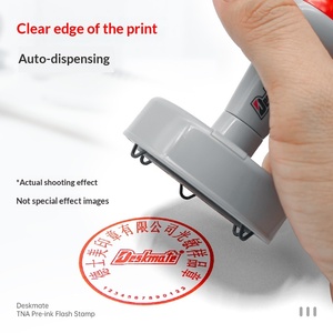 Materiali all'ingrosso originali in plastica fotosensibile per timbri flash Deskmate <span class=keywords><strong>TNA</strong></span> con manico grande, senza bordi sigillati, ovali e quadrati - Product Image 3