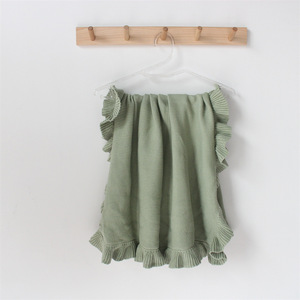 <span class=keywords><strong>Couverture</strong></span> en tricot pour nouveau-né de 0 à 2 ans, <span class=keywords><strong>couverture</strong></span> en tricot pour bébé, couleur unie, chaude, <span class=keywords><strong>couverture</strong></span> en coton tricotée avec logo personnalisé, vente en gros - Product Image 3