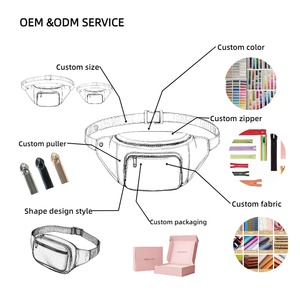 Tas Pinggang Olahraga Unisex Trendy Kasual Portable Bahan Nylon Model Kartun Terbaru 2025 dengan Tali Serut - Product Image 5