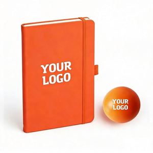 Wholesale Promo Business Notebooks Gift Customized Gold Logo A6 PU Leather <b>Journals</b> Flat Lined Portable Stationary Notebook - Product Image 1