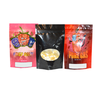 Emballage alimentaire imprimé personnalisé 3.5g, 14g, 28g, 8ème fermeture à glissière à Double joint, pochette à fermeture éclair pour enfants, sac de sortie en Mylar résistant