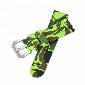 <span class=keywords><strong>Militaire</strong></span> Camo Bande de <span class=keywords><strong>Montre</strong></span> En Caoutchouc de Silicone <span class=keywords><strong>Bracelet</strong></span> 24mm 22mm - Product Image 3