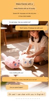 Jouet en peluche interactif vocal AI pour enfants, apprentissage de l'histoire, jeu familial, cadeau d'anniversaire, robot de service en silicone