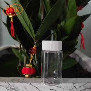 Botellas <span class=keywords><strong>de</strong></span> PET Transparentes <span class=keywords><strong>de</strong></span> Boca Ancha <span class=keywords><strong>de</strong></span> 60 ml para Cápsulas Farmacéuticas con Tapa <span class=keywords><strong>de</strong></span> Rosca para Champú y Uso Cosmético, Impresión Serigráfica - Product Image 3