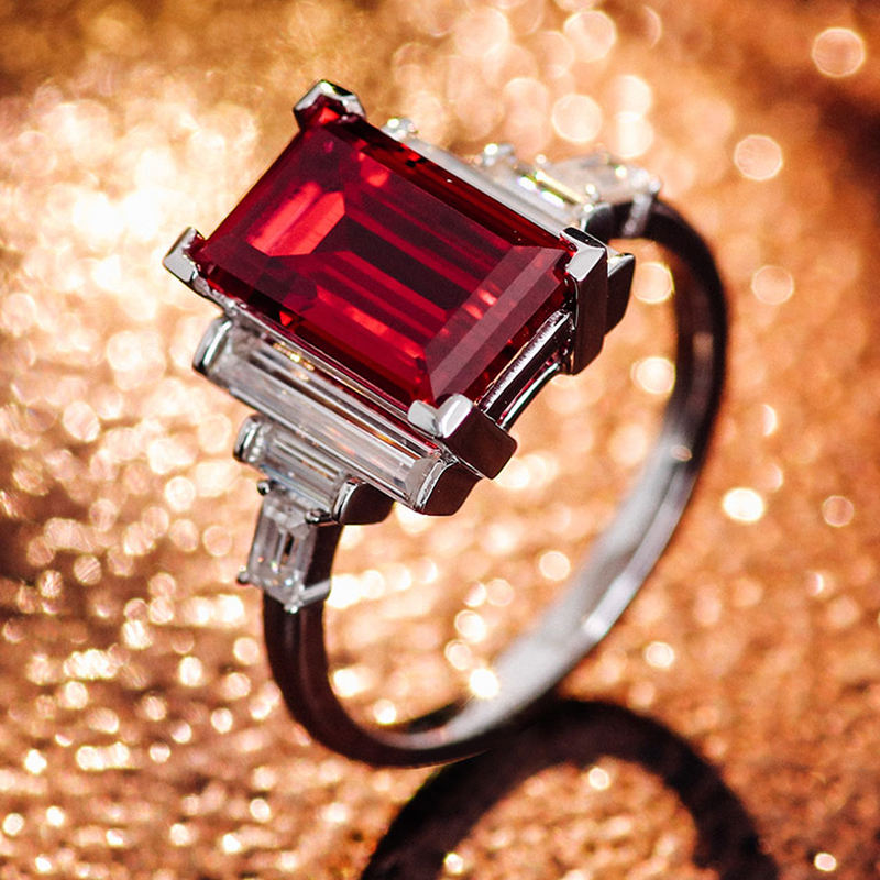 แหวนอัญมณีแล็บ 14Kgold แท้