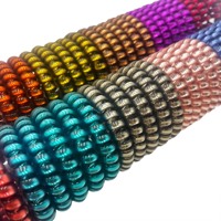 Élastiques à cheveux en fil téléphonique métallique pour filles, attaches spirales multicolores, élastiques extensibles pour queue de cheval, cadeaux de fête