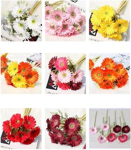 Fleur artificielle en soie, marguerite, chrysanthème, gerbera, couleur champagne, pour la décoration de la maison et de mariage - Product Image 5