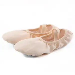 Wholesale Price Canvas Soft Flat Women Girls Kids Ballet Pointe Dance Shoes