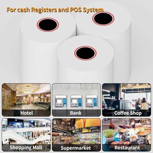 Rotoli <span class=keywords><strong>di</strong></span> Carta Termica Bianca Opaca a Strato Singolo 57X50MM <span class=keywords><strong>di</strong></span> Qualità Premium, Compatibili con Tutti i Registratori <span class=keywords><strong>di</strong></span> <span class=keywords><strong>Cassa</strong></span> e Carte <span class=keywords><strong>di</strong></span> Credito - Product Image 6