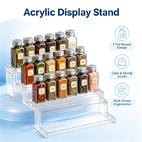 Présentoirs en acrylique multicouches transparents pour figurines, cupcakes, friandises et parfums – Support de rangement de bureau