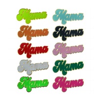 Gros Broderie Paillettes Fête Des Mères Chenille Patch Mama Mon Logo Chenille Patches pour Vêtements