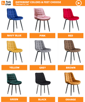Chaise de salle à manger élégante TUQ CHAIR pliable avec dossier en velours - Chaise de salle à manger portable de luxe minimaliste pour la maison, le bureau et le parc