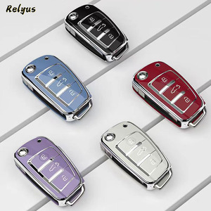 Housse de protection pour <span class=keywords><strong>clé</strong></span> de voiture en TPU souple pour <span class=keywords><strong>Audi</strong></span> <span class=keywords><strong>A3</strong></span> A4 A5 A6 A7 Q3 Q5 S6 B6 B7 B8 C6 <span class=keywords><strong>8P</strong></span> 8V 8L TT RS, <span class=keywords><strong>coque</strong></span> de protection FOB, accessoires automobiles - Product Image 5
