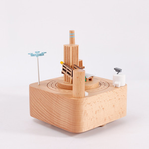 Ever Bright Hot Sale Wind-Up Wooden Music Box City Series para vacaciones, regalos <span class=keywords><strong>de</strong></span> cumpleaños o Navidad - Product Image 3