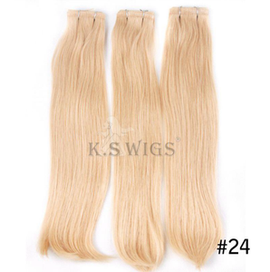 Extensiones de Cabello Humano Remy, Cabello Lacio Brasileño, Tejido Doble a Máquina, Puntas Naturales, Cabello Humano Real para Salón de Belleza - Product Image 5