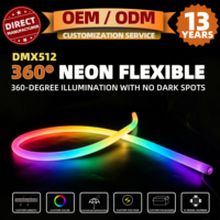 Tube néon LED programmable IP67 pour extérieur, adressable RGB, en silicone, SPI DMX512, pour façade de bâtiment, projet commercial