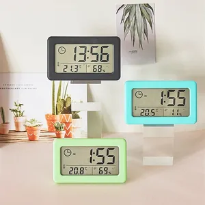 Battery Operated Home Office Silent Desk Time Display <strong>Clock</strong> Mini LCD Digital Table Dashboard Desk Electronic <strong>Clock</strong> - Product Image 1