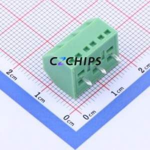 KF127S-5.08-3P Screw Terminal Block Through hole Component (THT),P=5.08mm Connector 1x3P 5.08mm Green Through Hole - Product Image 2