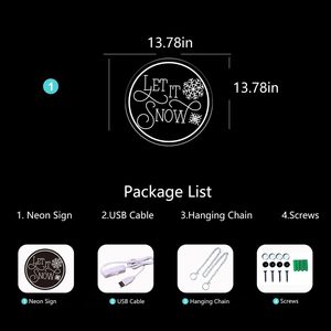 Elegiac ไฟนีออน USB หรี่แสงได้, ไฟนีออน USB 5V IP65ฟรีและเป็นมิตรกับสิ่งแวดล้อมสำหรับตกแต่งบาร์ปาร์ตี้ตัวอักษร - Product Image 2