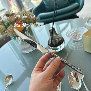 DF BC Fashion Nouveauté Spéciale – Couverts en Acier Inoxydable à Manche Martelé : Couteau de Table, Couteau à Steak, Fourchettes de Table, Fourchettes à Dessert – Personnalisables - Product Image 3