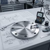 Flens Buta Ringan Berkekuatan Tinggi CNC Tempa Titanium Gr2 Tahan Tekanan Tinggi, Pesanan Khusus Langsung dari Pabrik untuk Industri
