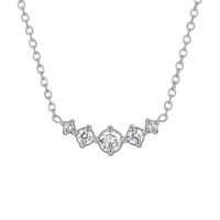Chaînes de cou en acier et or tendance, collier en acier inoxydable avec pendentif incrusté de zircon, accessoires brillants pour un glamour quotidien TGXL14710
