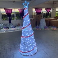 Arbre de Noël Extérieur de Luxe LED Programmable RVB DMX Spectacle de Musique Lumière Cadre Métallique Plaza Parc Carré Décoration