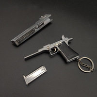 Porte-clés pistolet mini armes pistolet désert aigle pistolet 3d métal porte-clés porte-clés pistolet llavero con pistola de pintar
