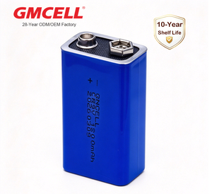 Batería LiMnO2 CR9V 1200mAh con 10 años de duración, baterías de 9V para sensores de seguridad, detectores de humo, detectores industriales - Product Image 2
