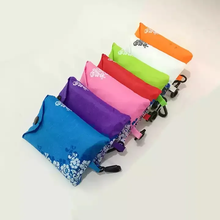 Folding Shopping Bag Large Cute Groceries Bags With Pouch Bulk Ripstop Waterpro Folding Bag For Shopping