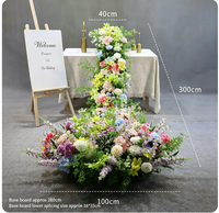 Premium-Qualität Hochzeitsdekoration Blumen-Hintergrund Hängende Blumenvorhänge Seiden-Kunstblumen Rosenwand-Läufer