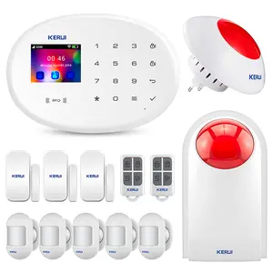 Sistema de alarma de seguridad KERUI W204 Tuya, sistema de alarma inalámbrico 4G con Sensor PIR, sirena, sistema de alarma antirrobo Wifi para el hogar
