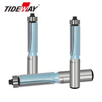 Fraise à défoncer Tideway en carbure de tungstène, deux dents, avec roulement, pour le travail du bois, personnalisable OEM/ODM