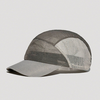 Casquette de camping 5 panneaux en maille color block, ultra légère, respirante, séchage rapide, ajustable, non structurée, pour la course et la protection solaire