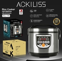 ACKILISS Cuiseur à riz électrique intelligent multifonction avec cuve antiadhésive, programmation 24h et maintien au chaud ACL-178