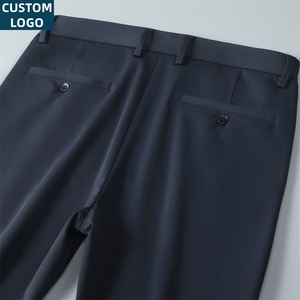 Quần âu nam <span class=keywords><strong>size</strong></span> lớn, không nhăn, lưng cao, không cần là, thích hợp cho công việc, đám cưới, mùa hè - Product Image 3