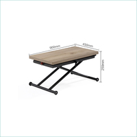 Table basse réglable en hauteur Table à manger pliante transformable Design compact en bois
