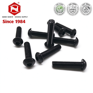 High Quality Carbon Steel Hex <b>Socket</b> Button Head <b>Screw</b> Round Pan Bolt Black Oxide Finish - Product Image 1