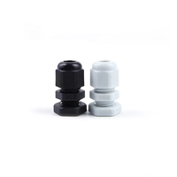 PG7 Noir 3-6.5mm Polyamide PA66 Compression Joint Contre-Écrou Réglable avec Rondelle Nylon Électrique Pasacables Presse-étoupe