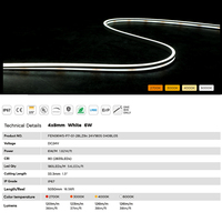 Bandes lumineuses LED néon flexibles en silicone IP67 4*8mm FCOB pour publicité, enseignes néon personnalisées