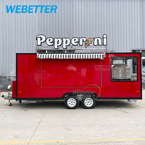 WEBETTER Remorque mobile personnalisée pour four à pizza et food truck Remorque de luxe entièrement équipée pour barbecue avec terrasse à vendre - Product Image 1