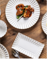Vaisselle de Table en Céramique Assiette Respectueuse de l'Environnement Bols et Tasses à Café en Porcelaine Assiettes à Dessert et à Gâteau de 6, 8 et 10 Pouces Ensemble de Service