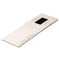 Invitation de mariage et boîte cadeau découpées au laser avec port USB, écran numérique 4,3 pouces, album de cartes de vœux style musical, brochure vidéo