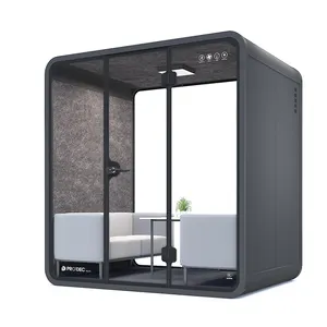 Miniature Acoustic Personal Phone Booth Multi Size Meeting Training Silence Pod Soundproof Office Booth For more than 1 Person