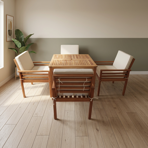 Contemporary Outdoor Rattan <b>Garden</b> <b>Chair</b> Eco-friendly Foldable Solid <b>Wood</b> Frame for Restaurant Hotel Kitchen Courtyard Villa - Product Image 4