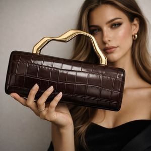 Nuova Borsa Grande Quadrata in PU Stile Europeo-Americano con Chiusura Magnetica, Catene a Spalla e Motivo <span class=keywords><strong>Coccodrillo</strong></span> - Product Image 2