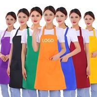 Tablier personnalisé avec logo, brun, bleu clair, jaune, violet, rouge, vert, tablier en polyester personnalisé, tablier de cuisine pour chef cuisinier