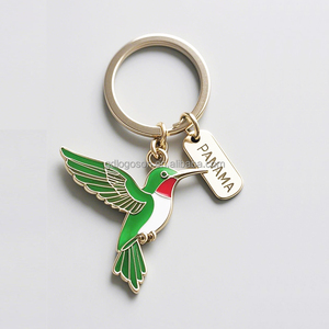 Llavero de metal esmaltado con diseño de pájaro nacional (Pico Azul) y temática de San Marino, personalizado, sin níquel, venta al por mayor - Product Image 4